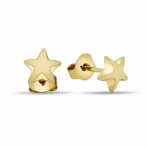 stjärna örhängestift i 9 karat guld med 