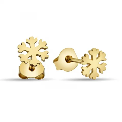 Kollektionsprov snöflinga örhängestift i 9 karat guld