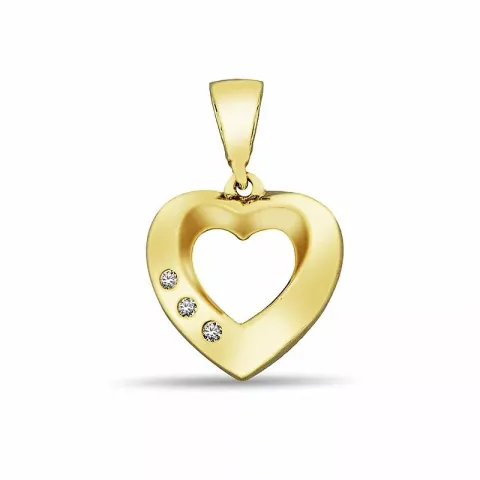 Hjärta hängen i 9 karat guld