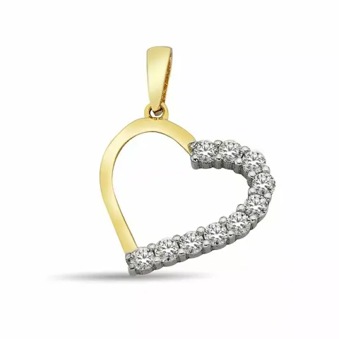 Stort hjärta hängen i 9 karat guld