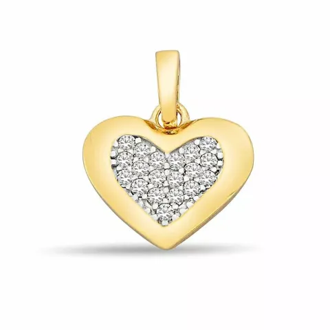 hjärta hängen i 9 karat guld