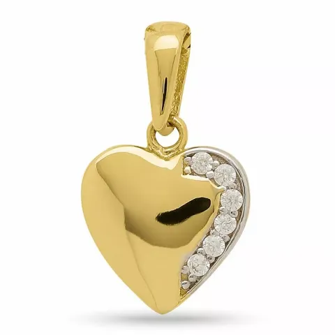 hjärta hängen i 9 karat guld