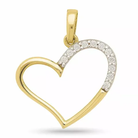 hjärta hängen i 9 karat guld