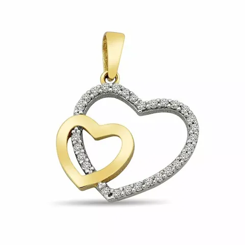 hjärta hängen i 9 karat guld