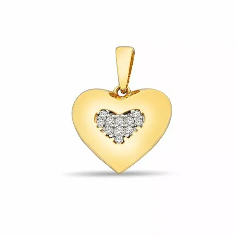 hjärta hängen i 9 karat guld