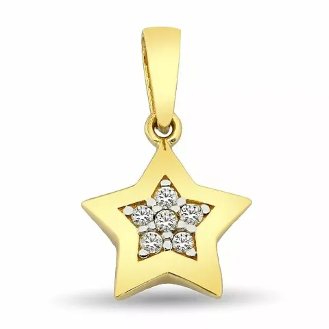 Stjärna hängen i 9 karat guld