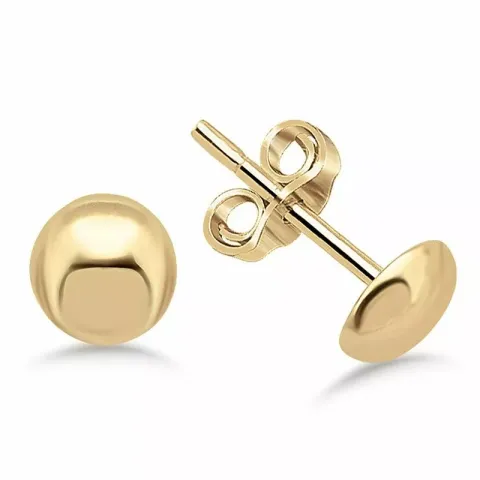 runda örhängestift i 9 karat guld med