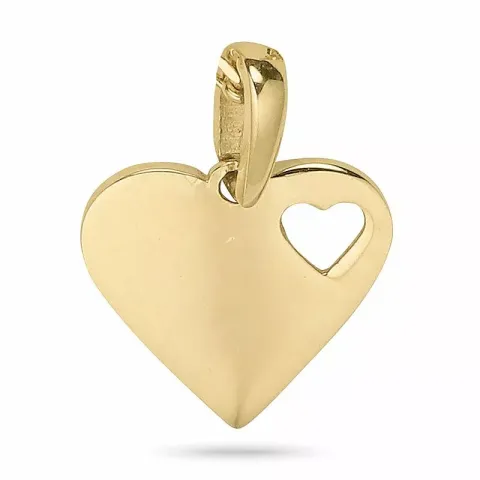 Hjärta hängen i 9 karat guld