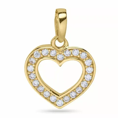 hjärta hängen i 9 karat guld