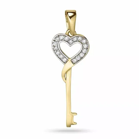 Nyckel hängen i 9 karat guld