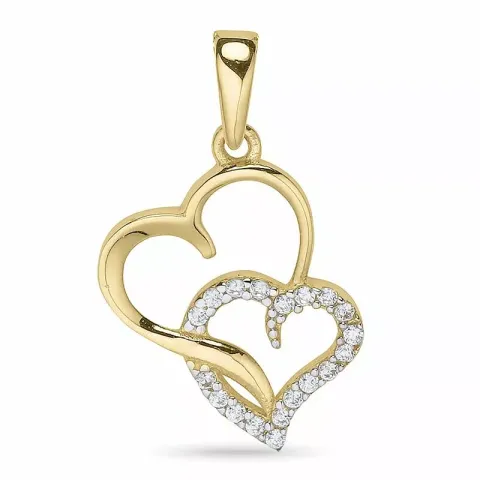 Hjärta hängen i 9 karat guld