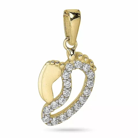 Hjärta hängen i 9 karat guld