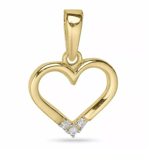 Hjärta hängen i 9 karat guld