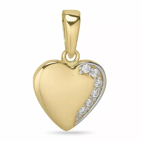 Hjärta hängen i 9 karat guld