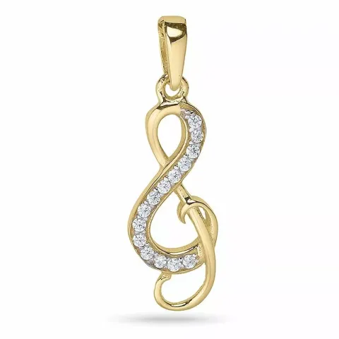 Evighet hängen i 9 karat guld