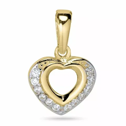 Hjärta hängen i 9 karat guld