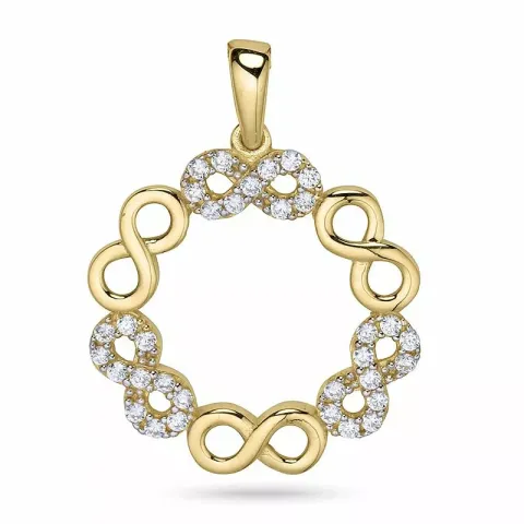 Runt evighet hängen i 9 karat guld