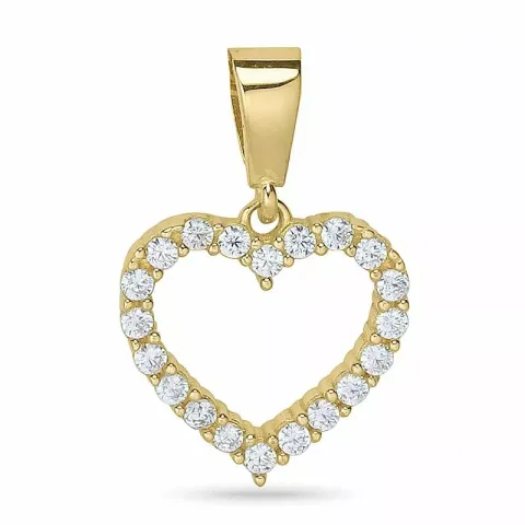 Hjärta hängen i 9 karat guld