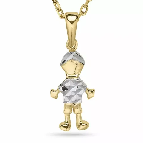 Halsband i förgyllt silver med hängen i 9 karat guld