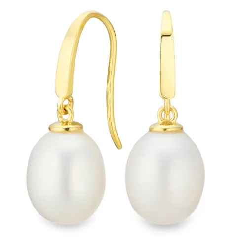 8-8,5 mm pärla örhängen i 9 karat guld - Gold Collection
