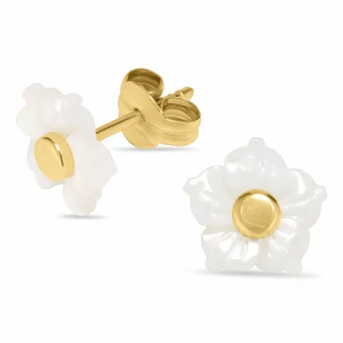 blommor örhängen i 9 karat guld med