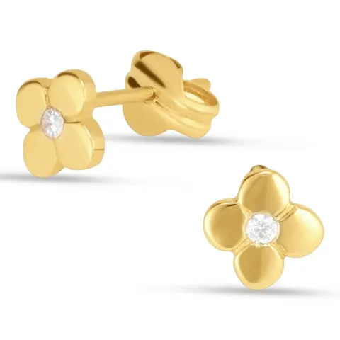 blommor örhängen i 9 karat guld med