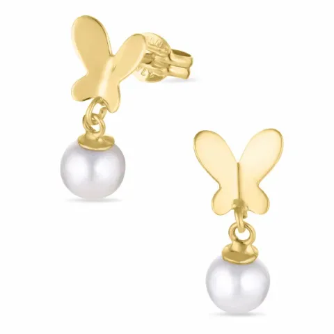 Fjärilar örhängen i 9 karat guld