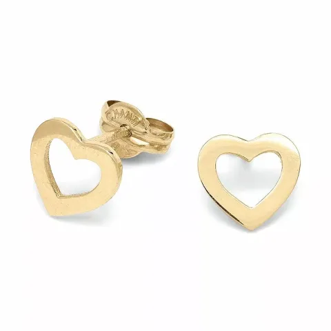 billiga hjärteörhängen i 9 karat guld