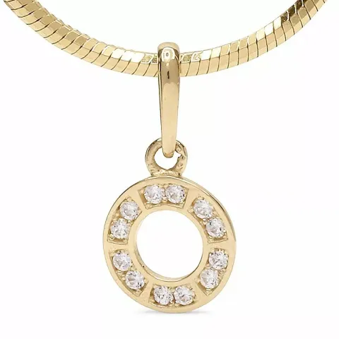 Lille runt hängen i 9 karat guld