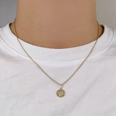 11 mm livets träd hängen i 9 karat guld