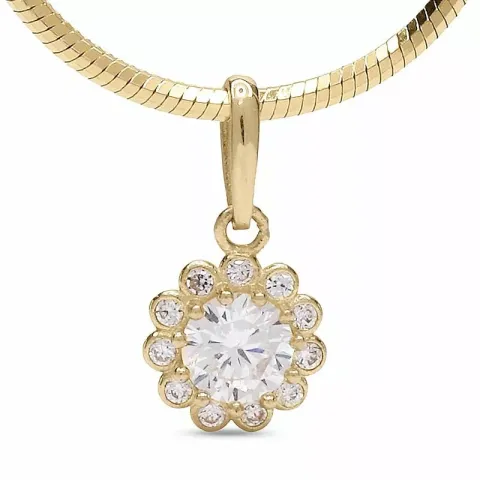 Lille blommor hängen i 9 karat guld