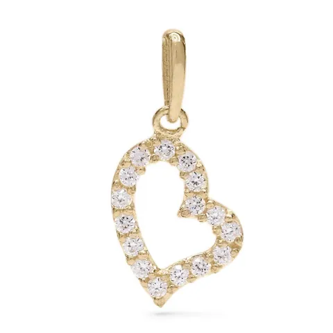 hjärta guld hängen i 9 karat guld