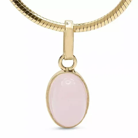 ovalt hängen i 9 karat guld