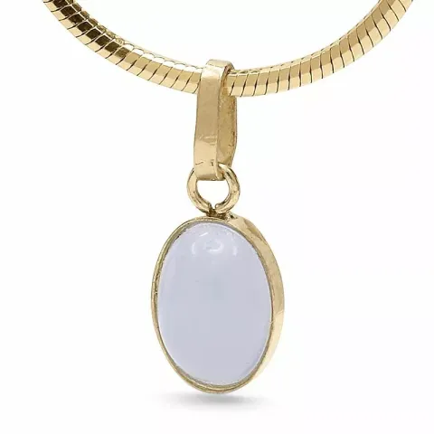 Lille ovalt hängen i 9 karat guld