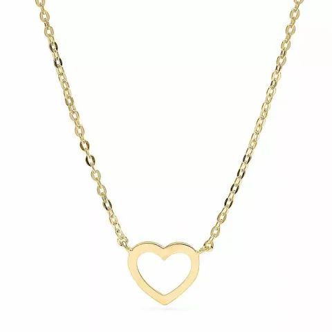 Lille hjärta hängen med halskedja i 9 karat guld