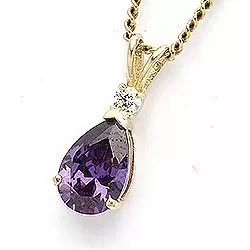 Elegant droppe guld hängen i 14 karat guld