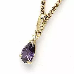 Lille droppe guld hängen i 14 karat guld