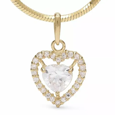 hjärta hängen i 14 karat guld