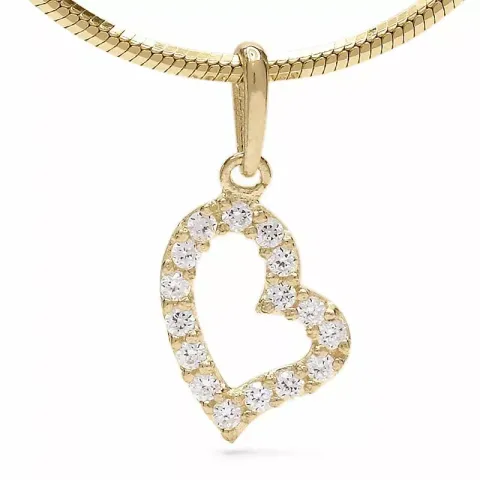 hjärta hängen i 14 karat guld