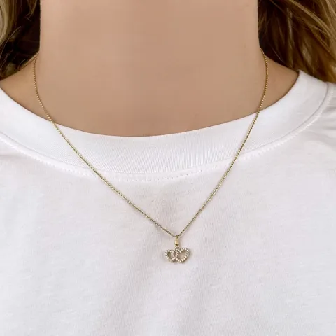 hjärta hängen i 14 karat guld