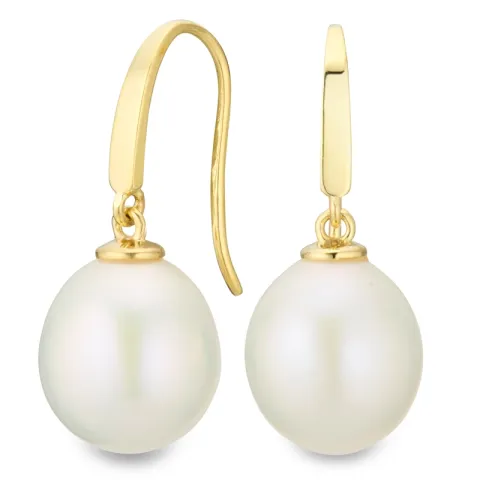 9-9,5 mm pärla örhängen i 14 karat guld - Gold Collection