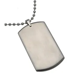 dogtag hängen i silver