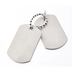 dogtag hängen i silver