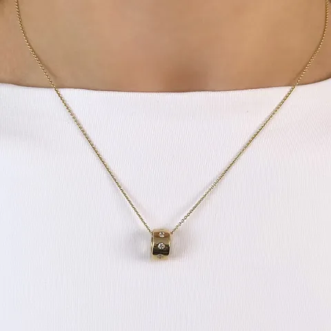 elegant diamant hängen i 14 carat guld 0,252 ct