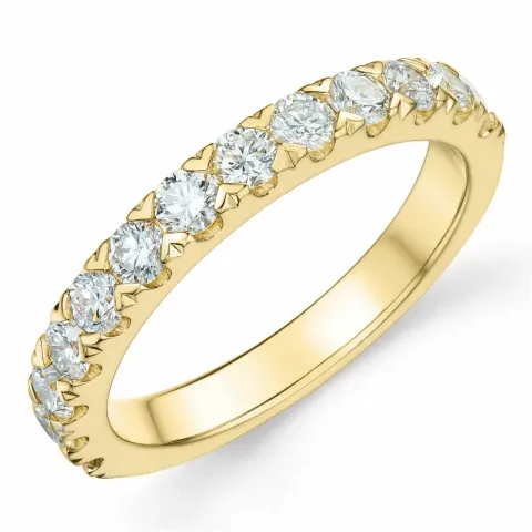 diamant ring i 14  karat guld 0,75 ct