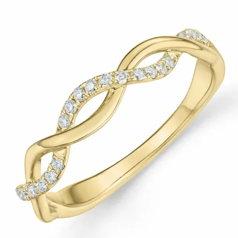 diamant ring i 14  karat guld 0,15 ct