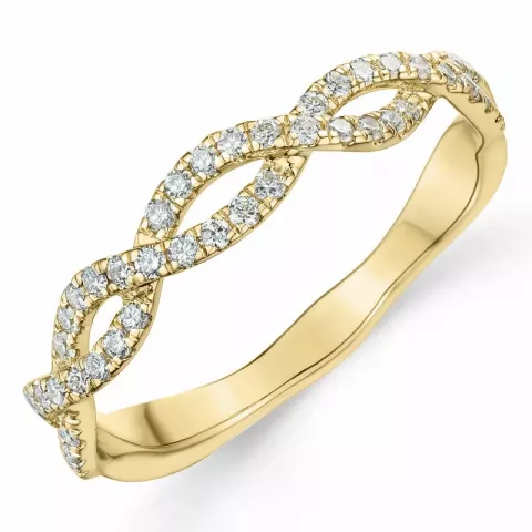 diamant ring i 14  karat guld 0,26 ct