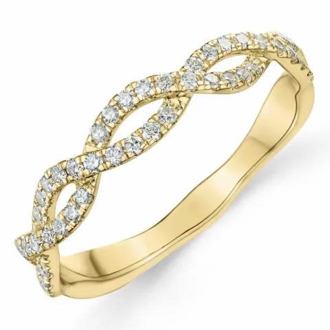 diamant ring i 14  karat guld 0,26 ct