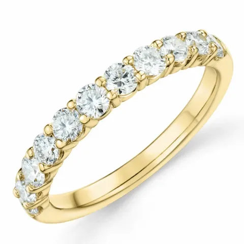 diamant ring i 14  karat guld 0,75 ct