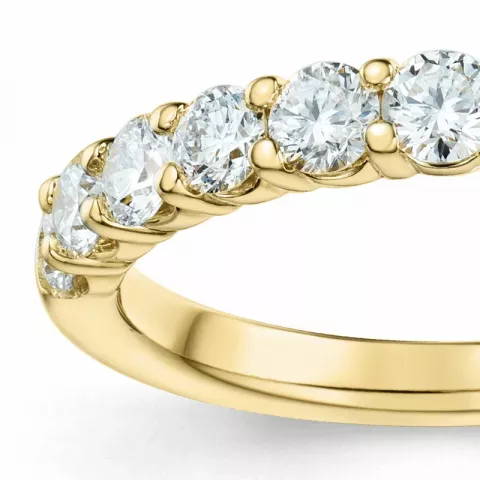 diamant ring i 14  karat guld 0,75 ct